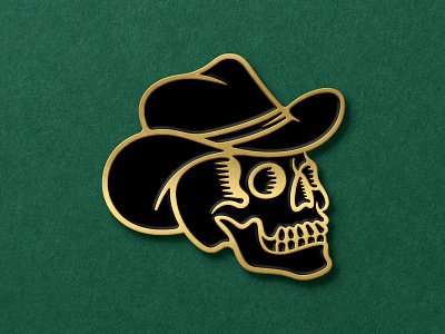 Cowboy Skull Enamel Pin
