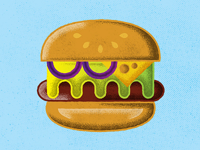 Goopy Burger burger hamburger illustration texture