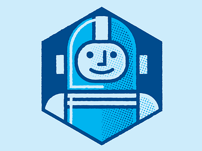 A is for Astronaut? astronaut halftones icon illustration
