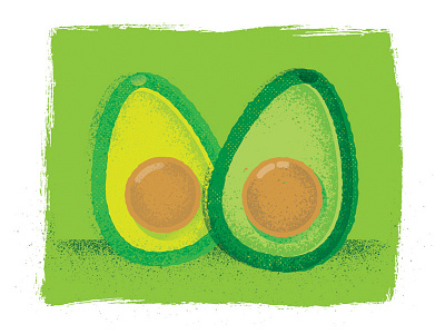 A Coupla 'Cados avocado illustration texture