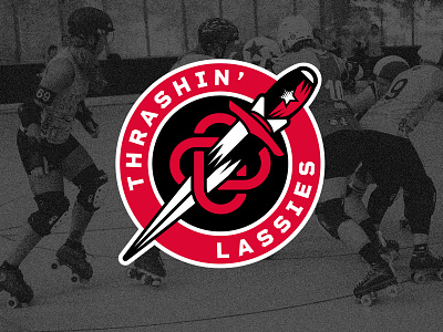 Thrashin' Lassies - Roller Derby Logo