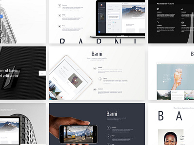 Barni-for-Startup UI Kit barni desktop kit market me media startup ui ux web