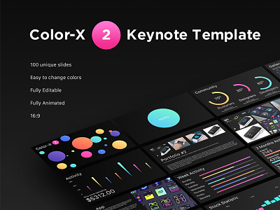 Color-X Keynote Template creative design elegant keynote marketme minimalist modern presentation professional resource slides template