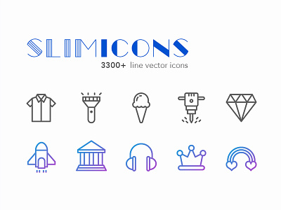 Slimicons design icon illustration interface minimalistic modern ui user ux web