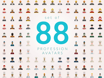 Set Of 88 Profession