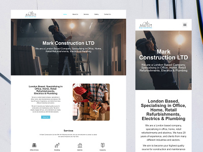 Mark Construction LTD Website Design branding building clean construction design desktop desktop site graphic design icons mobile mobile site modern renovation site site design ui web design website website design