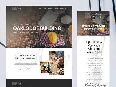 Construction Building Company Mobile Friendly-Website Design branding building building site clean construction design desktop desktop site graphic design icons mobile mobile site modern renovation site site design ui web design website website design