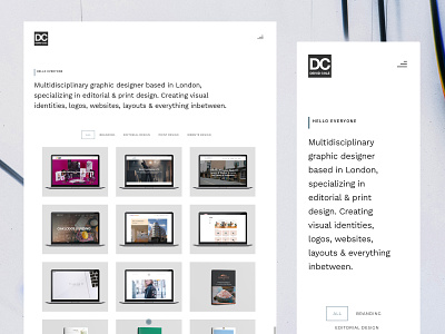 Personal Graphic Design Portfolio - Mobile Friendly Website