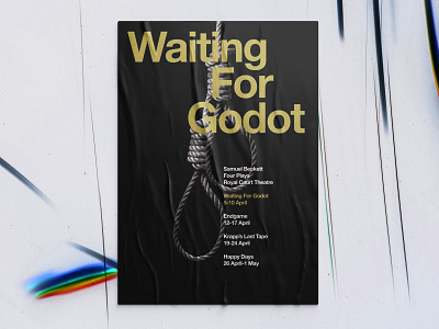 Samuel Beckett - Waiting For Godot @ Royal Court Theatre branding design graphic design logo poster poster art poster design poster promo print print design vector