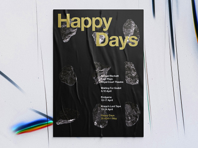 Samuel Beckett - Happy Days @ Royal Court Theatre design graphic design poster poster design print print design samuel beckett theater poster