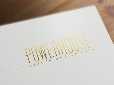 Powerhouse Apartments branding logotype real estate typography
