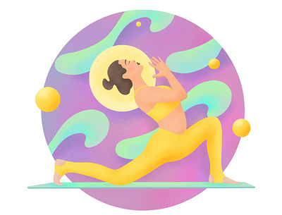 Daily yoga illustration artwork asana colorfull enlightenment girl illustration lady light lights mantra mediation namaste procreate yoga yoga logo yoga pose