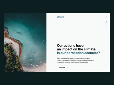 Climpact | Desktop branding carbon footprint climate co2 design environment epfl frontend development switzerland ui ux