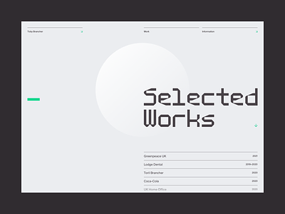 Toby Brancher — Work | Desktop developer grid monospace portfolio projects proxy mono react.js type typography ui ui architect work