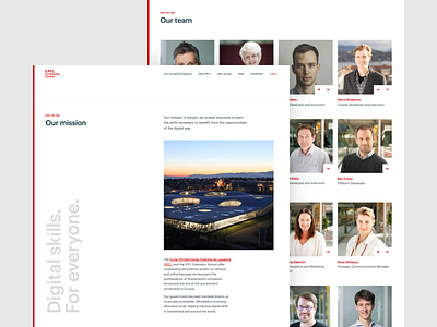 EPFL Extension School — Who we are | Desktop design education epfl frontend development lausanne learning switzerland ui university ux