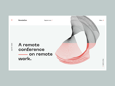 RemoteCon — Unused concept | Desktop conference design hero home homepage neue machina remote remote working ui ux