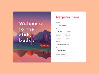 Sign-Up page for DailyUI #1 challenge dailyui sign up typography ui