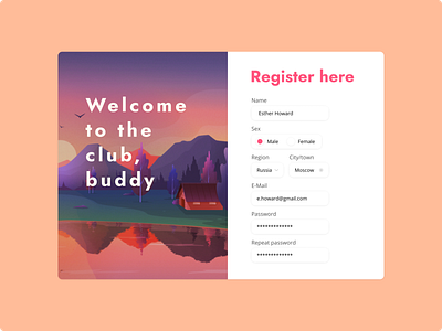 Sign-Up page for DailyUI #1