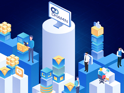 Dhamin Isometric Explainer Video animation illustration motion graphics