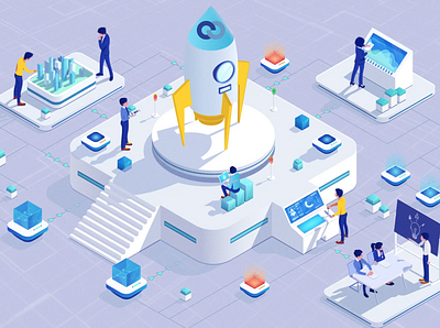 Dhamin Isometric Explainer Video animation illustration motion graphics