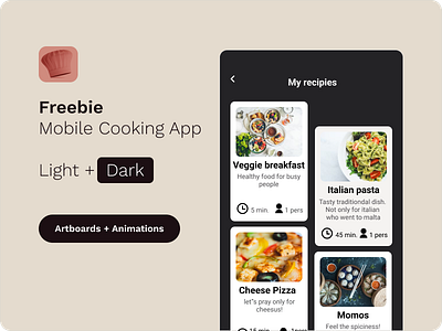 cooking app design