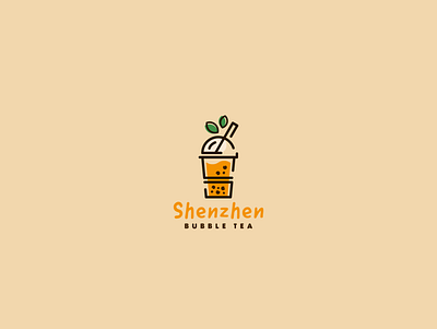 Shenzhen Bubble Tea branding graphic design illustrator logo