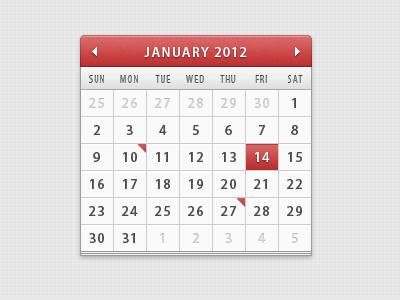 Another Calendar by Manuel López on Dribbble