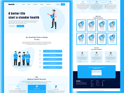 Health Care Landing Page landing page ui ui design ux ux design