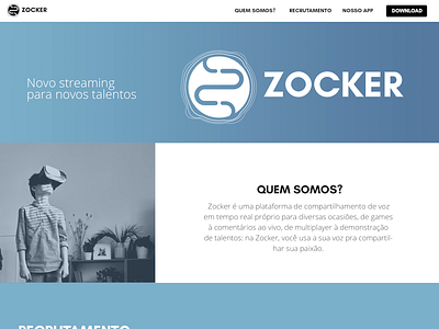 Zocker Live Recruitment Website Prototype + Audiovisual Content audiovisual branding content design logo prototype soccer typography ui ux web design