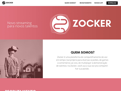 Zocker Live Recruitment Website Prototype + Audiovisual Content audiovisual branding content design logo prototype soccer typography ui ux web design