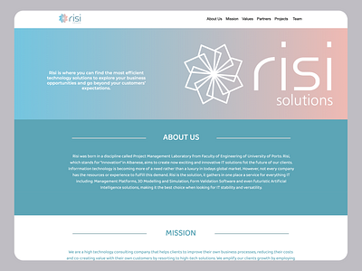 Risi Solutions Website Prototype design prototype ui ux web design