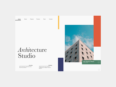 Daily UI 003 - Landing Page Architecture Office