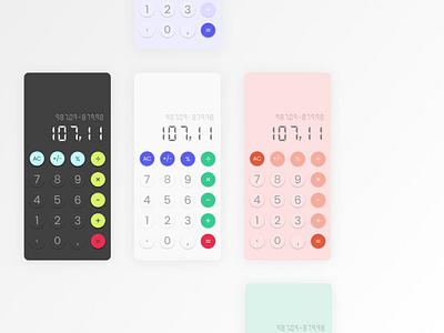 Daily UI 004 - Calculator analog app calculator colours dailyui design minimal mobile pastel ui ux widgets