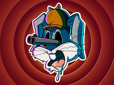 Bugz art cartoon character design color colour digital digital art drawing illustration looneytunes sticker sticker design sticker slap