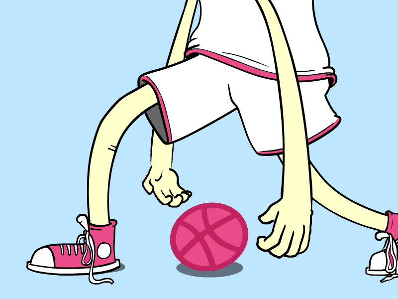 Hello Dribble ! animation basketball debuts illustration