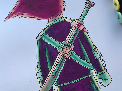 Inktober day 6 - Sword colour colourpallet digital drawing illustration weird