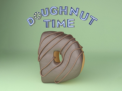 D is for Doughnut 3d art candy color design digital food illustration sweet typography