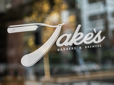 Jake's barbers branding design fresh illutration logo