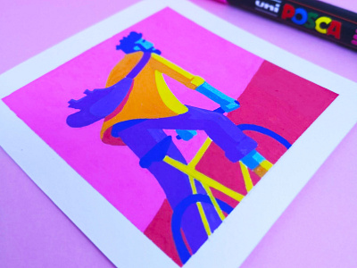 Cycling #1 art color colors colour colourpallet design drawing graphic illustration light posca