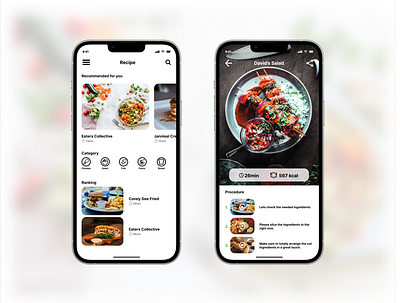 #DailyUI Day 040 Recipe app design ui ux