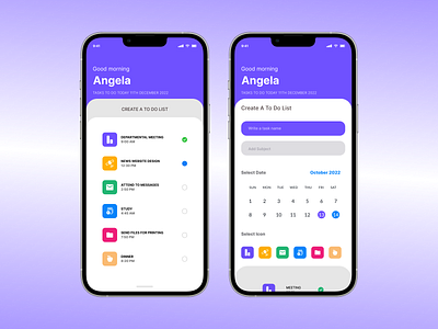 #DailyUI Day 042 To do list app design ui ux