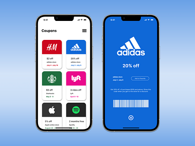 #DailyUI Day 061 Redeem Coupon app design ux