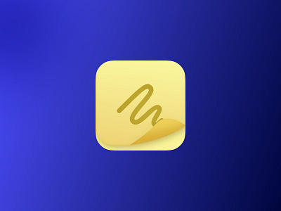 Sticky Notes App Icon app icon application gradient icon idea illustration keep idea memo note notepad product sticky sticky notes to do todo list yellow icon