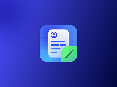 Resume Builder 3d app icon application blur icon cereer curriculum vitae cv design gradient icon illustration job logo professiona resume ui