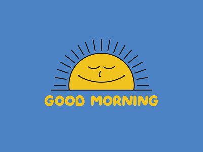 Good Morning blue good morning happy morning new day sun yellow