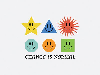 Change is normal change color colors design illustrator normal quote quote design shapes smileys