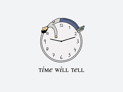 Time will tell clock destination illustration time wait waiting