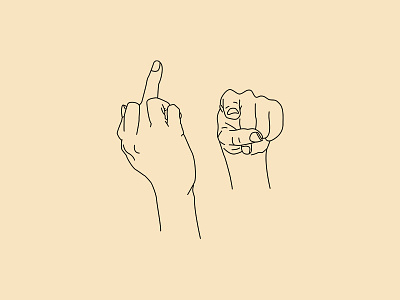 Fuck You fuck you hands outline