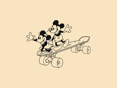 Mickey Mouse Penny Board disney illustration illustrator mickey mickey mouse mickeymouse minnie minnie mouse penny board pennyboard photoshop skate board walt disney