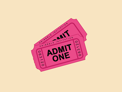 2 Dribbble Invitations admit artist dribbble freebie freebies invitation invitations invite invites player shot ticket vector